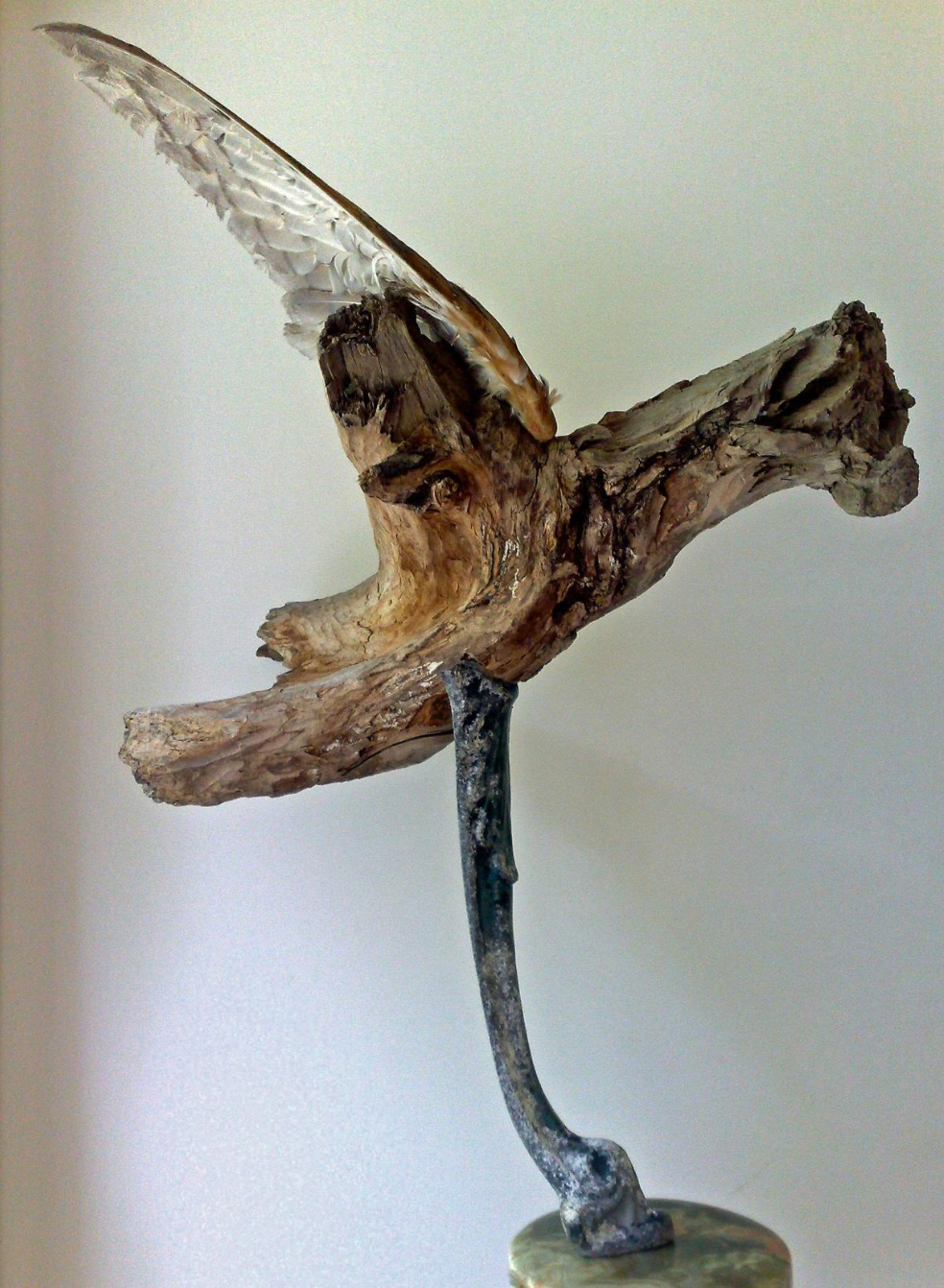 Transformation 2006, wood, waste materials and feathers